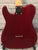 G&L USA Custom Shop ASAT Classic - Silver Metallic Flake/Clear Red Semihollow w/case