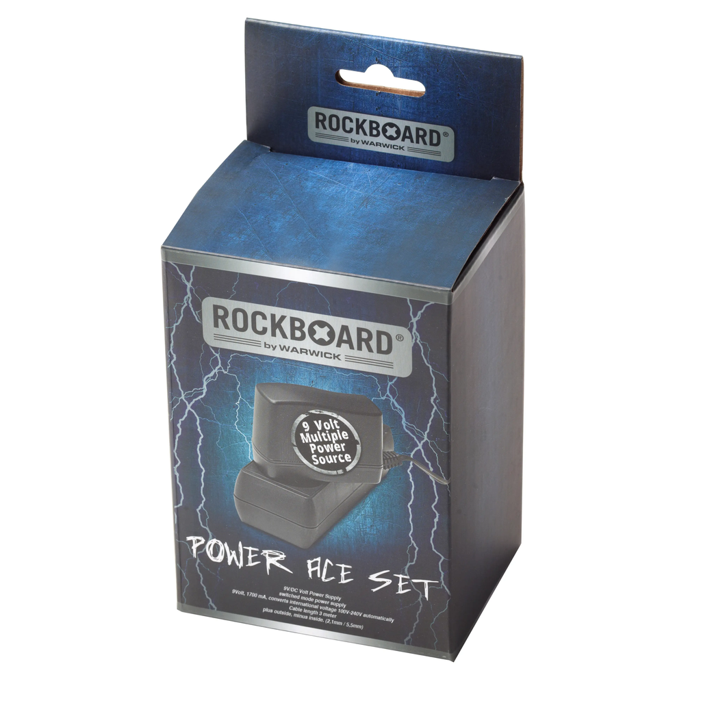 RockBoard RBO Power Ace Set - 9V DC 1.7A Power Adapter + Accessory Cables